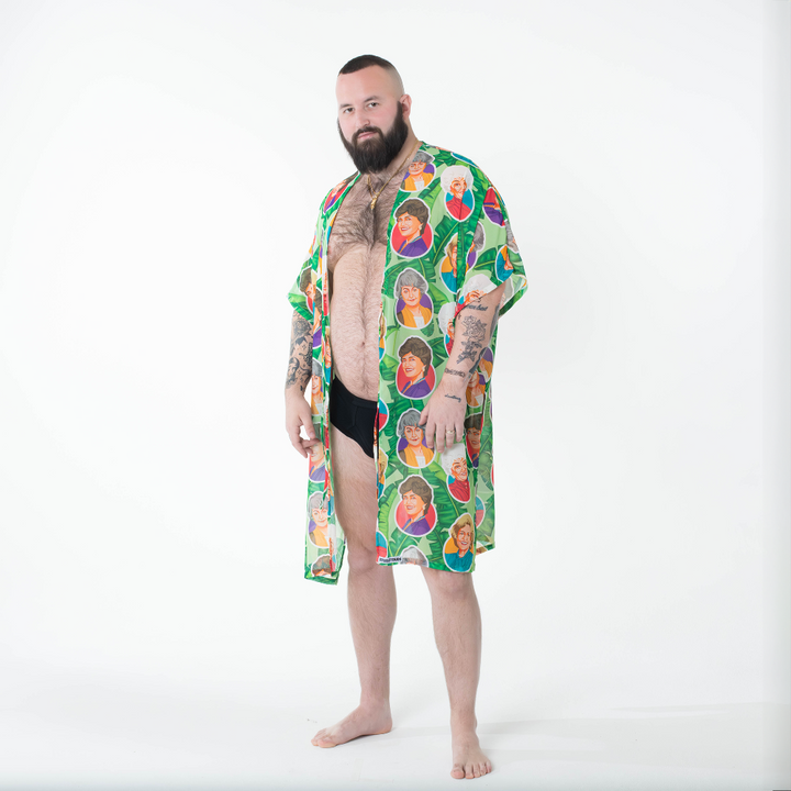Our flowing, translucent kimono inspired by the Golden Girls
