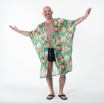 Our flowing, translucent kimono inspired by the Golden Girls