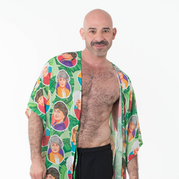 Our flowing, translucent kimono inspired by the Golden Girls