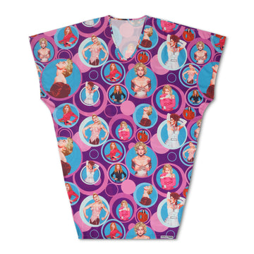 Purple caftan with Madonna inspired images